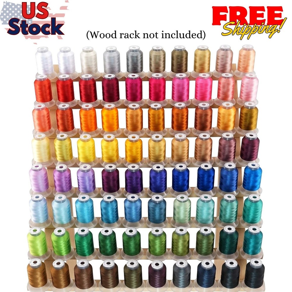 80 Spools Polyester Embroidery Machine Thread Kit 500M (550Y) Each Spool