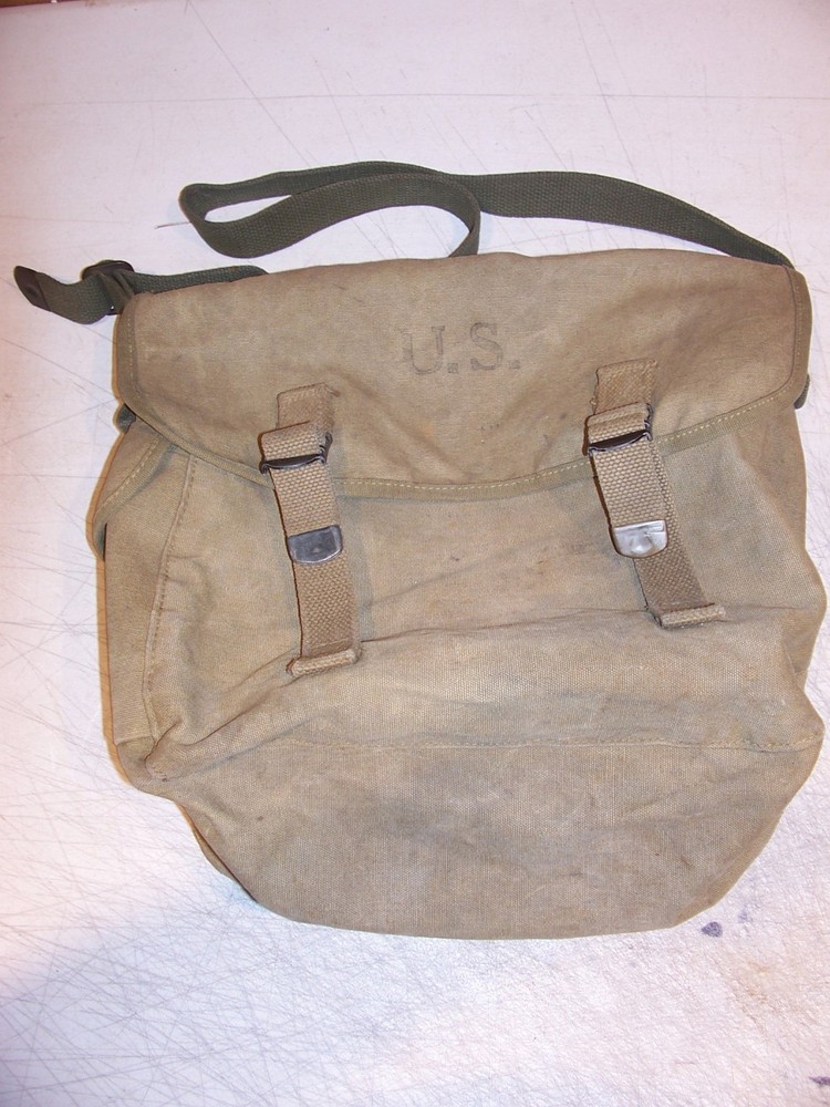 WWII M1936 Musette Bag US Army 1942 Varied Mfg Co Back Pack GI Gear Pouch WW2