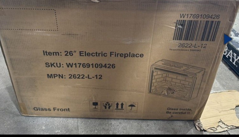 Edendirect 26" Ventless Electric Fireplace Insert with Remote Control