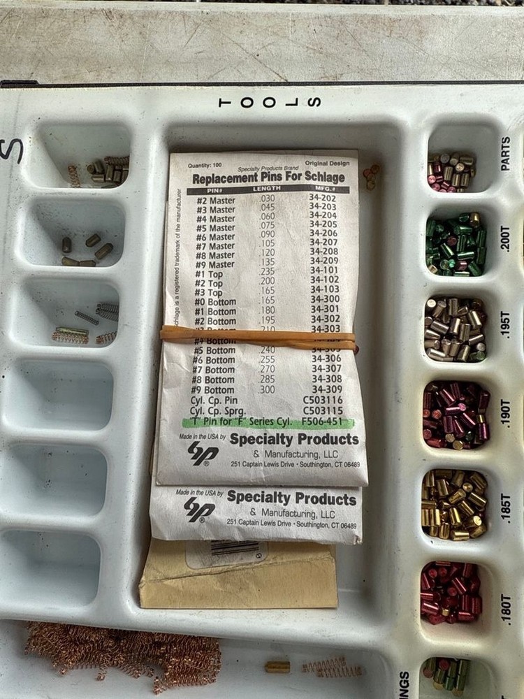 Ilco .003 Color-Coded Cylinder Pin Kit in Latch Case