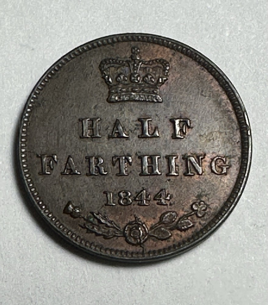 Great Britain 1844 Half Farthing Almost Uncirculated.