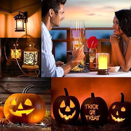 LED Flame Effect Light, Flame Lamp with Remote & Timer, USB Rechargeable 4 1pcs