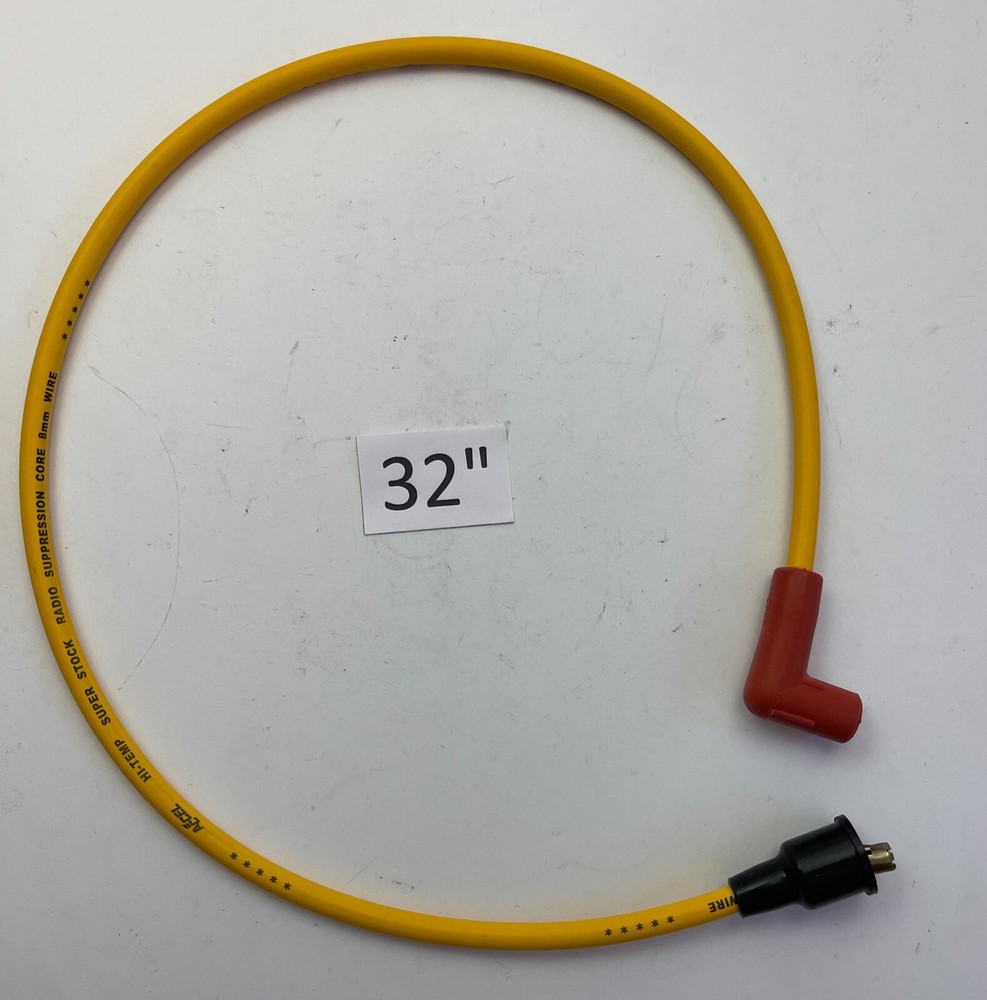 32" Single Replacement YELLOW Spark Plug Wire ACCEL 4042 4044 for Points Cap