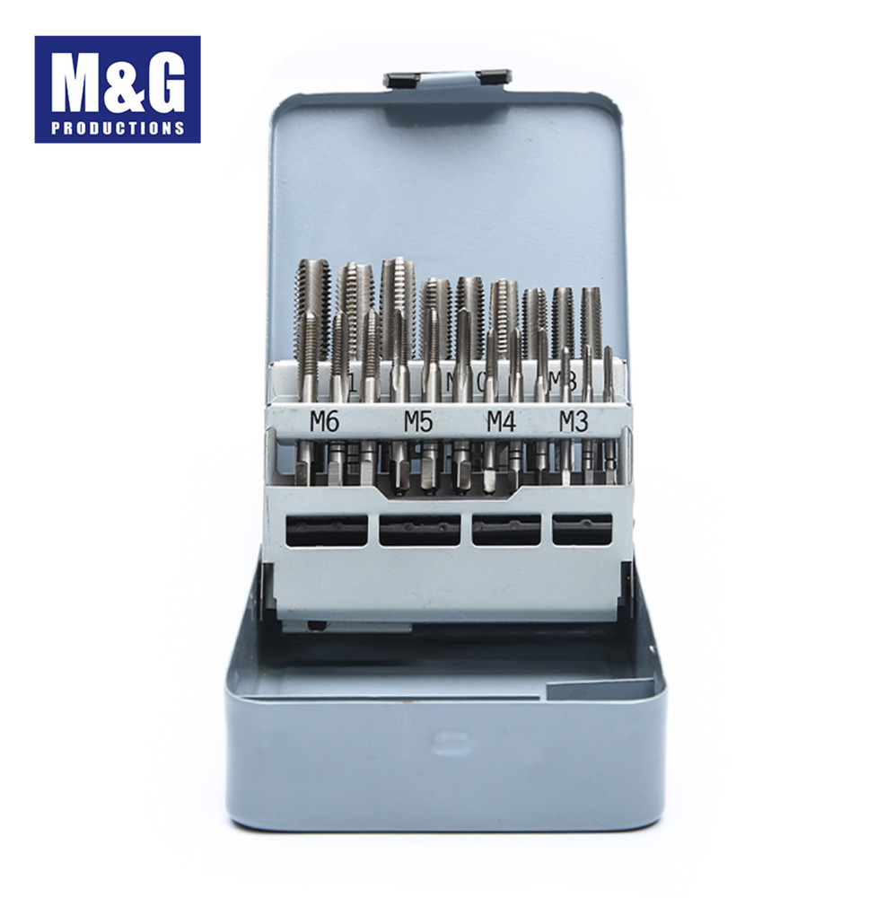 21pcs DIN352 Metric Grinding Thread HSS Tap Set (M3-M12）