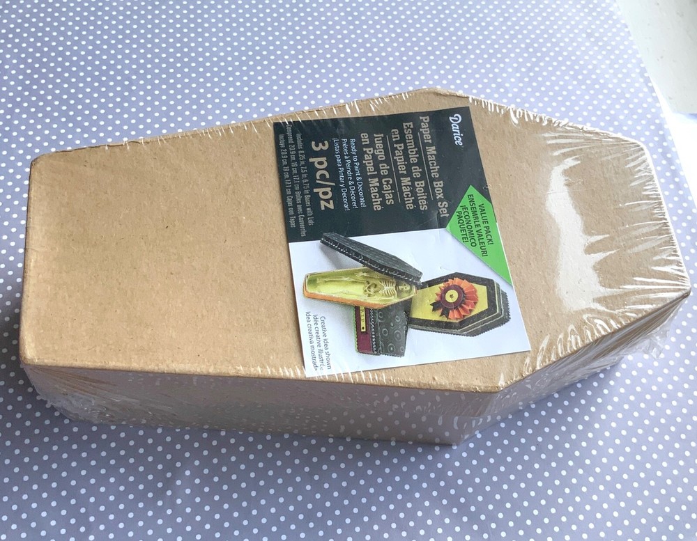 Darice Craft Paper Mache Nesting Box Coffins