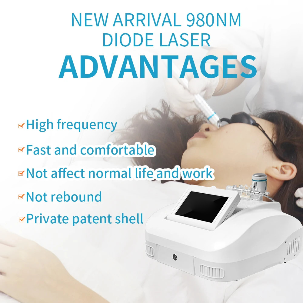 二极管激光 980 纳米血管血液去除蜘蛛静脉物理治疗机-