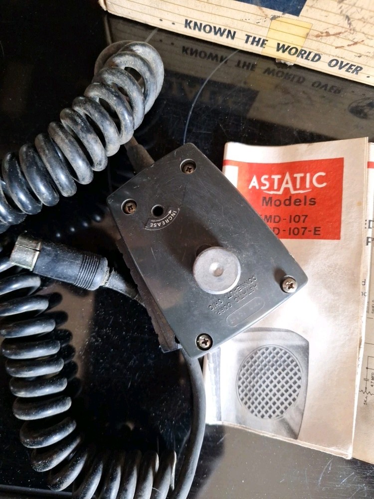 Vintage Astatic Tmd107e Microphone W/box