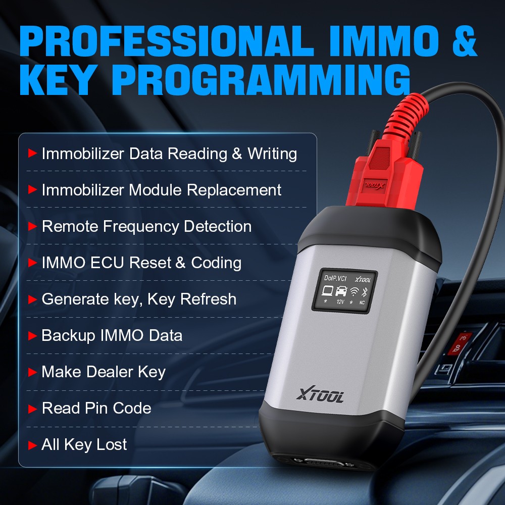 XTOOL XVCI MAX J2534 Programming OBD2 Scanner Auto Diagnostic ECU Coding Tool