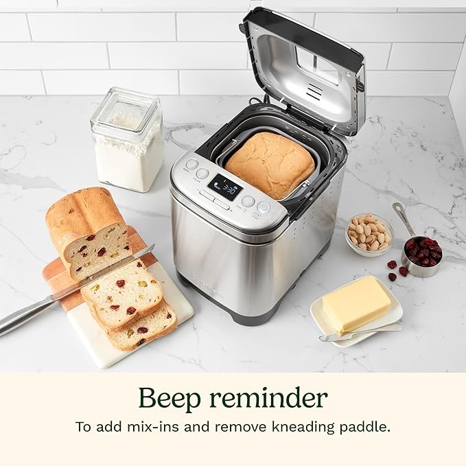 Cuisinart Bread Maker, 12 Menu, 2lb, 3 Crust, Nonstick Pan, CBK-110NAS