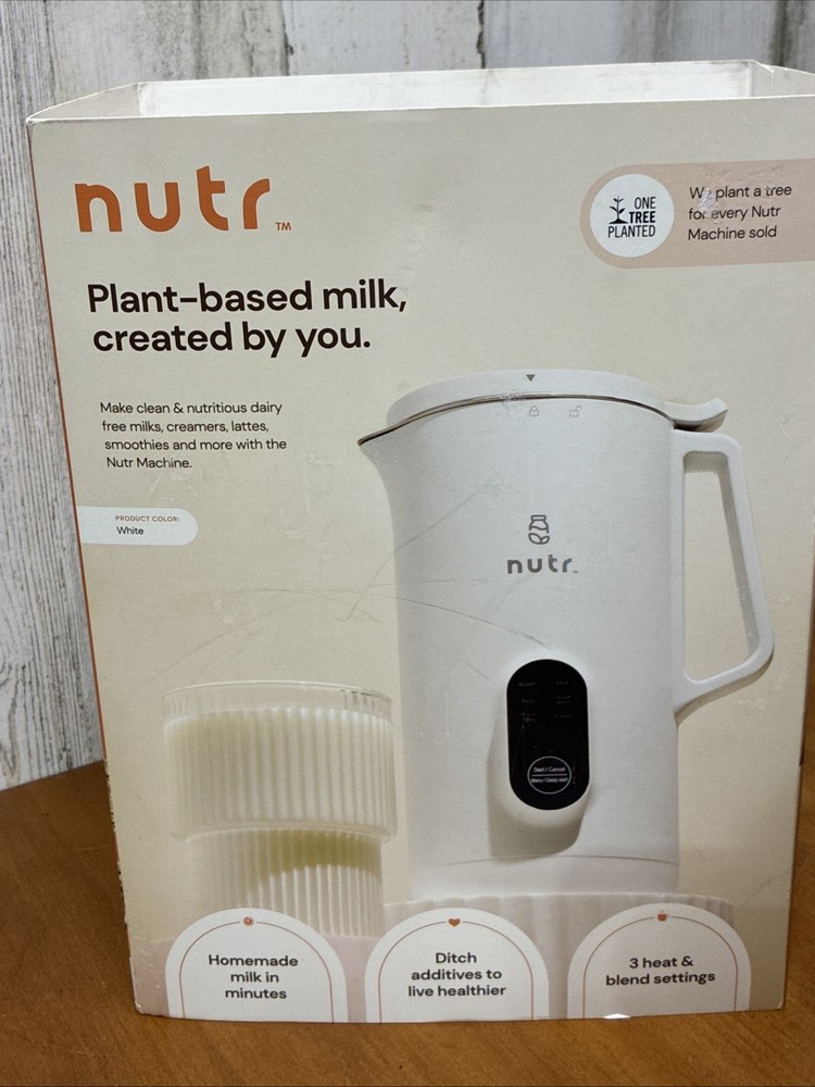 NUTR Machine Automatic Nut Milk Maker Single Serve 350ml - New/Open Box New