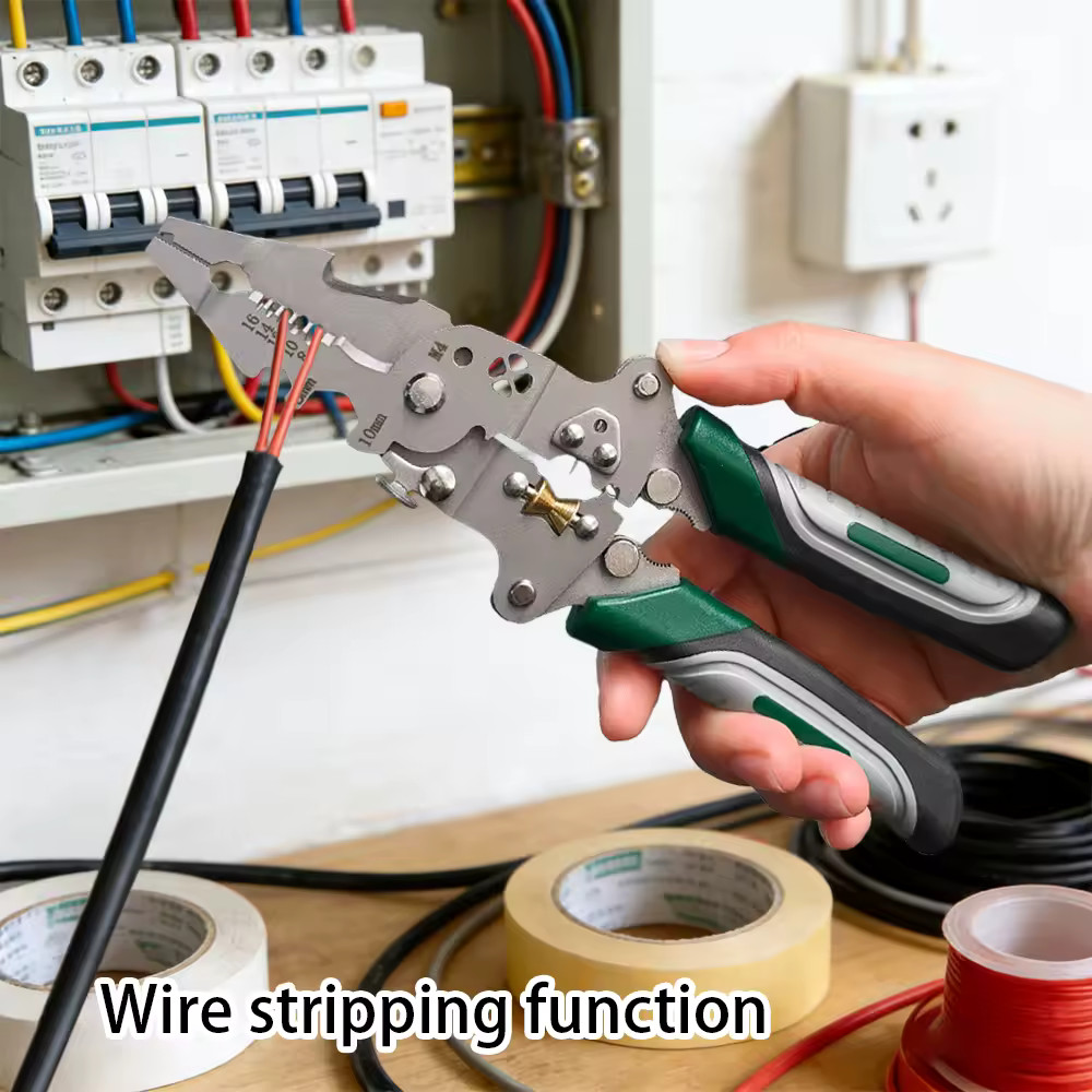 Foldable wire stripper, pulley design multi-function electrician wire splitter
