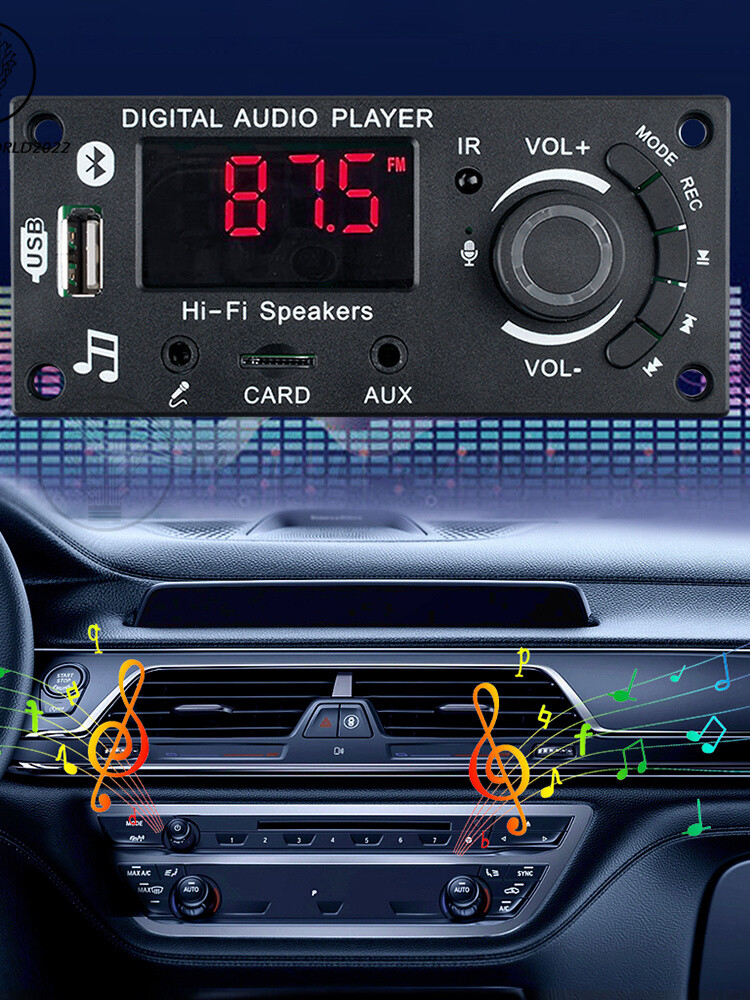 DC5-25V MP3 Decoder Board 2*50W Bluetooth Amplifier Car Audio Player FM Radio