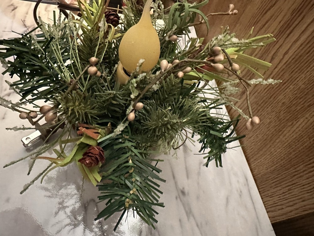 Seasonal Electric Plug In Candlestick Ceramic