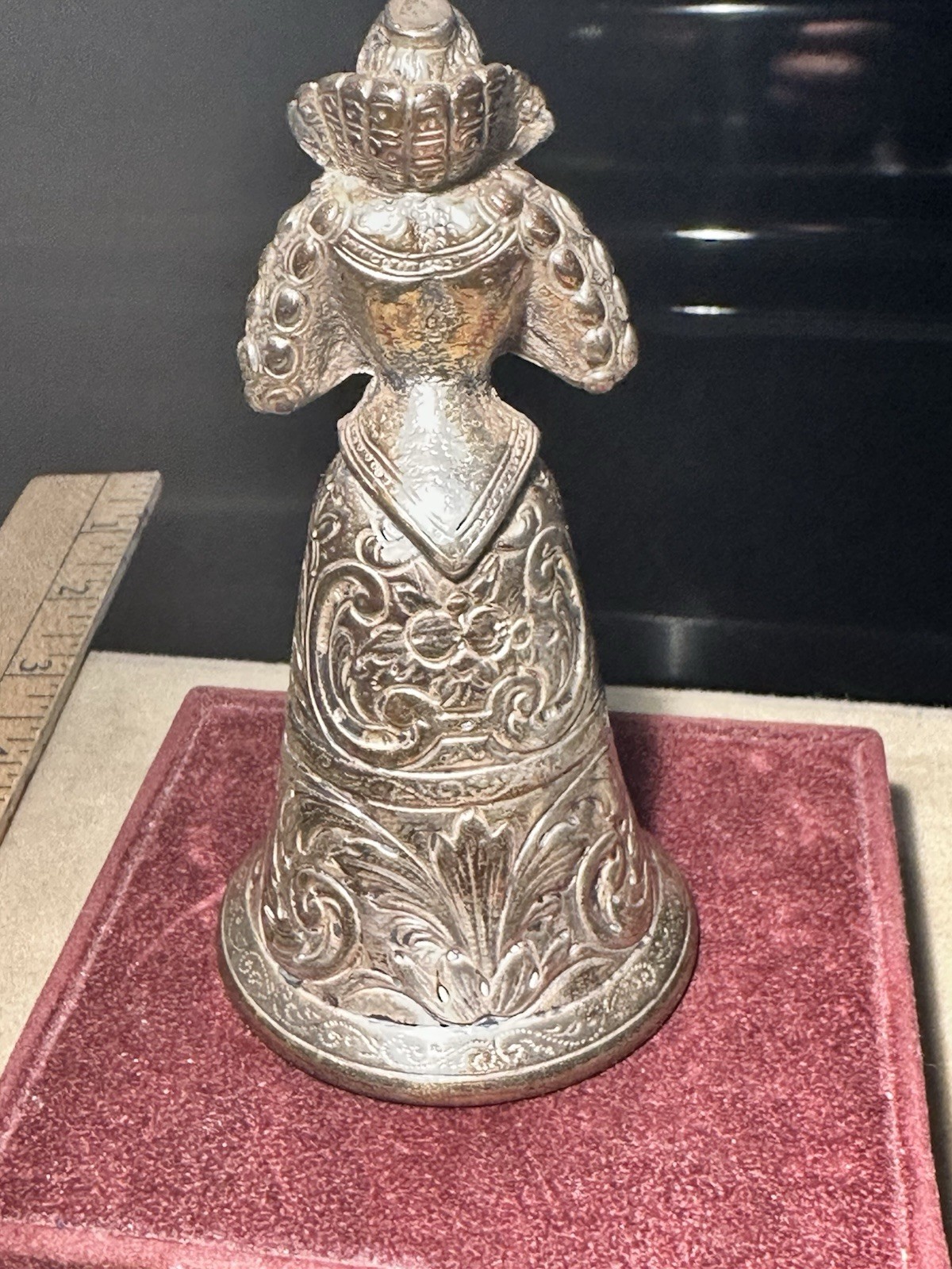 Rare Antique Solid Silver Hanau Baroque Jungfrau Bell ~ 3.53 oz. / 100 Grams