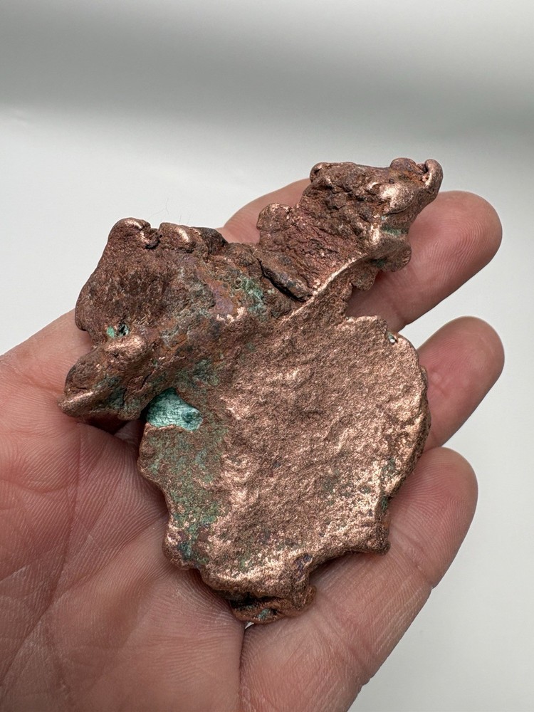 Pure Native Michigan Solid Copper Nugget Specimen Keweenaw Peninsula Mineral
