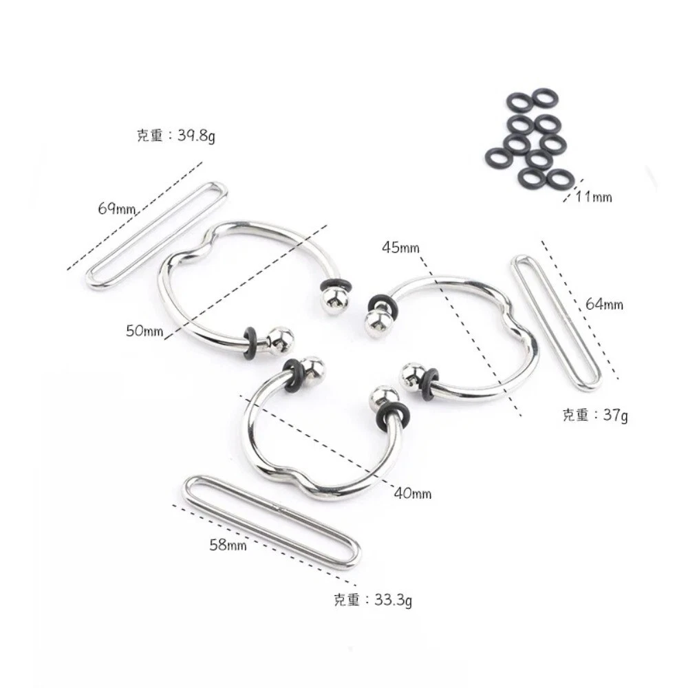 Stainless Steel Penis Stretcher Balls Enhancer Delay Ejaculation Training Ring