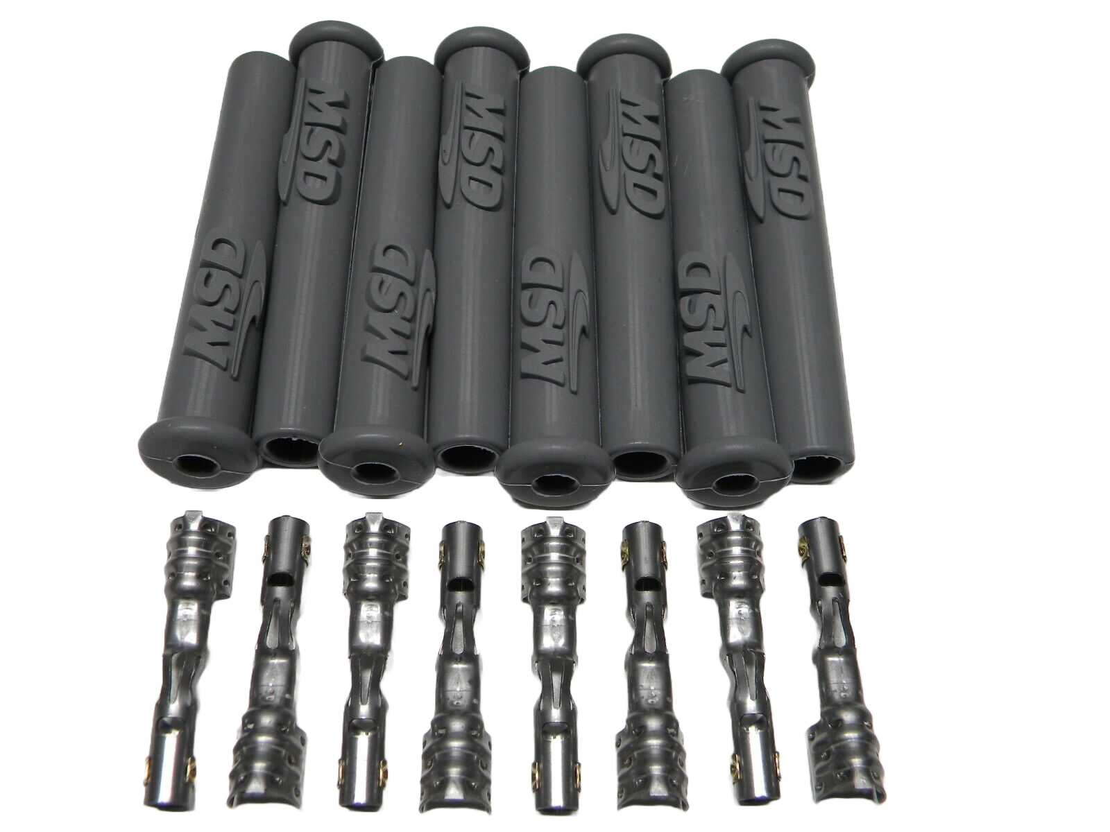 MSD 3301 Spark Plug Wire Plug Boots & Terminals Straight 180 Multi Angle 8 Pack