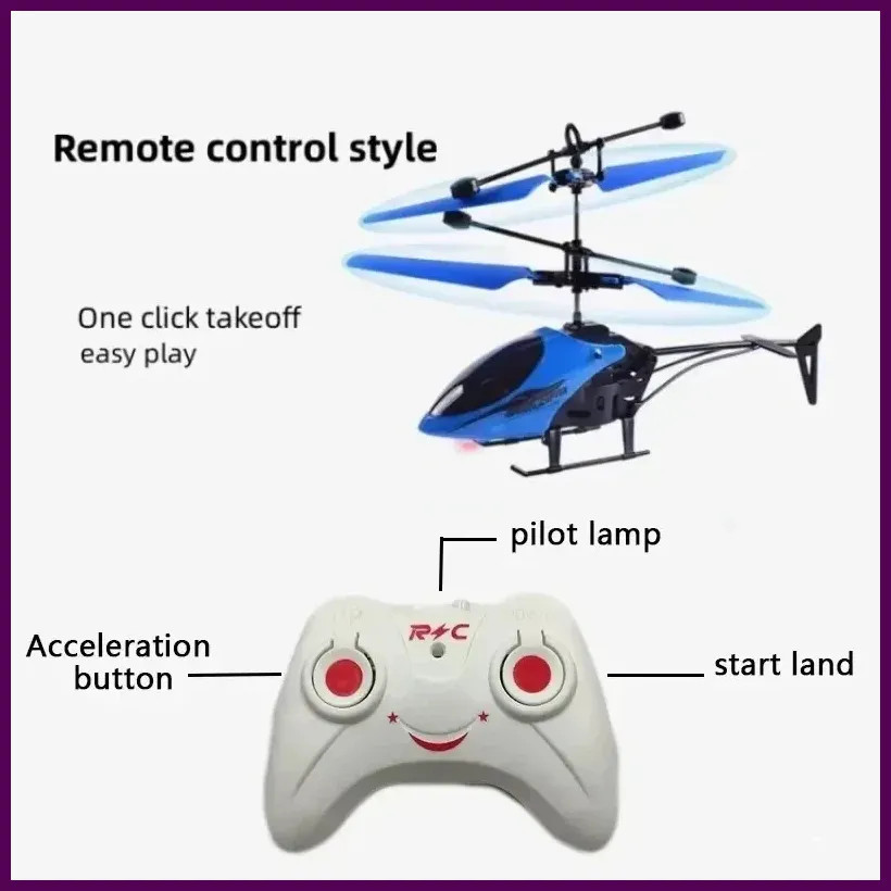 Rechargeable Mini RC Drone Remote Safe Fall-resistant RC Helicopters Drone