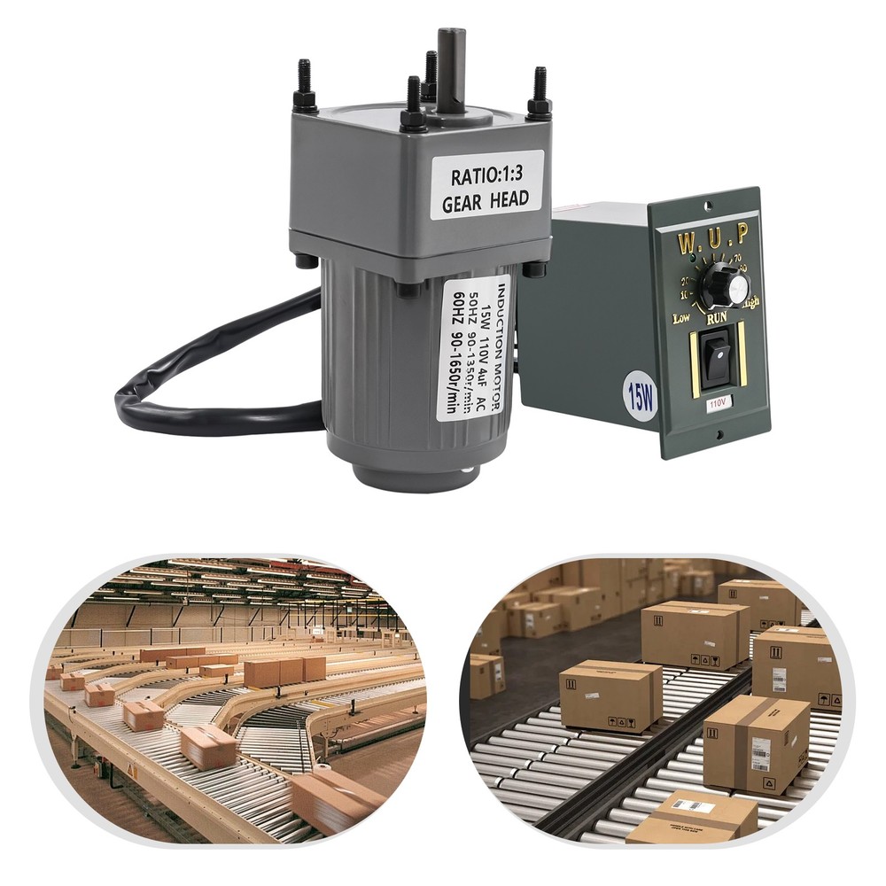 Electric Gear Motor & Variable Speed Single-Phase Controller Governor 0-450 RPM