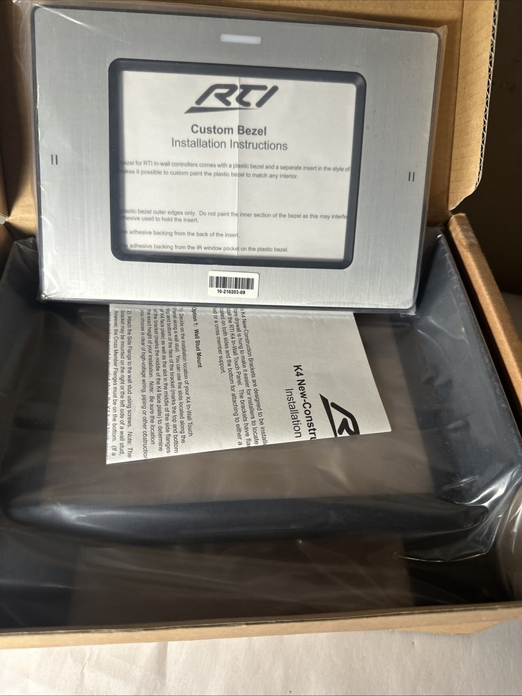 RTI K4 In-Wall Universal Touchscreen Controller NIB (White) + Bracket