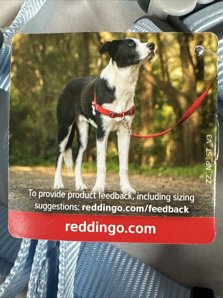 RedDingo No-Pull Dog Harness Pastel Blue, Size Medium/Large NEW
