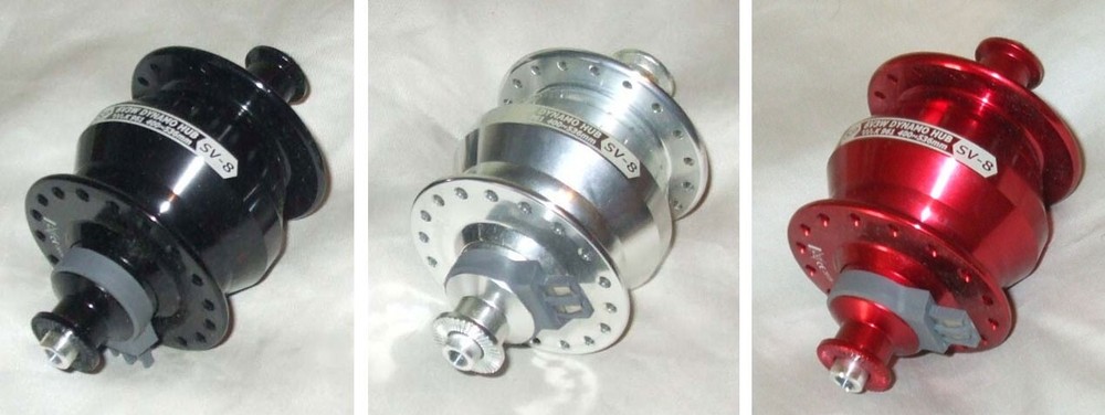 Shutter-Precision (SP) SV-8 Dynamo Hub, 6V 3W, 100mm, QR