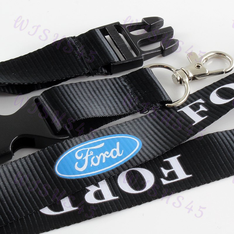 Quick Release Keychain Neck Strap Black NEW For Ford Lanyard Neck Strap