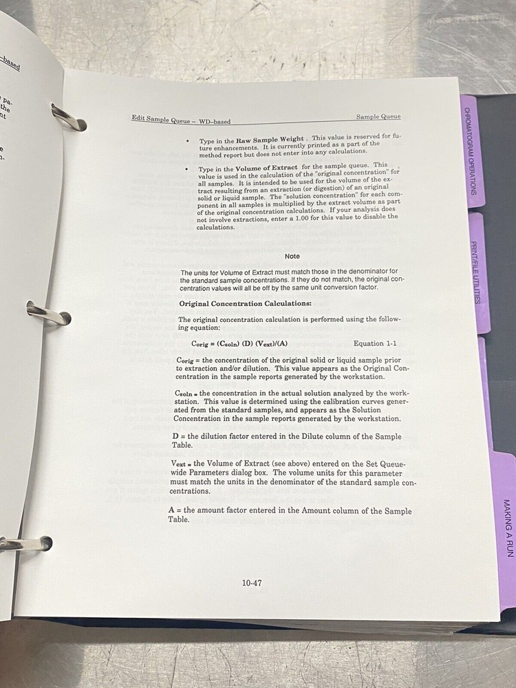 Waters Maxima 820 Chromatography Workstation - Users Guide / Instructions Manual