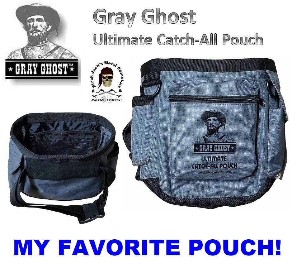 Metal Detecting Grey Ghosts Catch All Pouch - w/ Adjustable Opening -