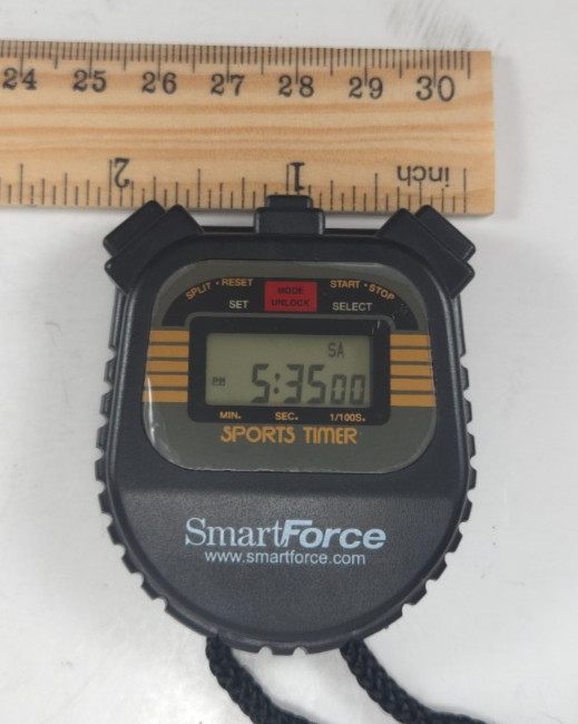 3 Button Digital Stopwatch / Chronograph / Clock - NEW Battery - Fast Shipping