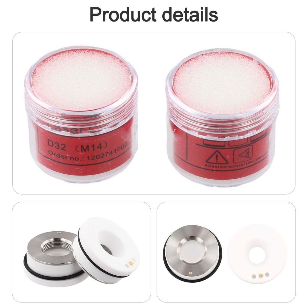 32mm Nozzle Holder for Raytools and For Precitec 2PCS for Consistent Results