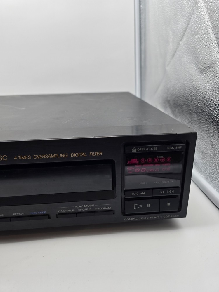Sony CDP-C205 5 Disc Compact Disc Player CD Changer *Tested Works*
