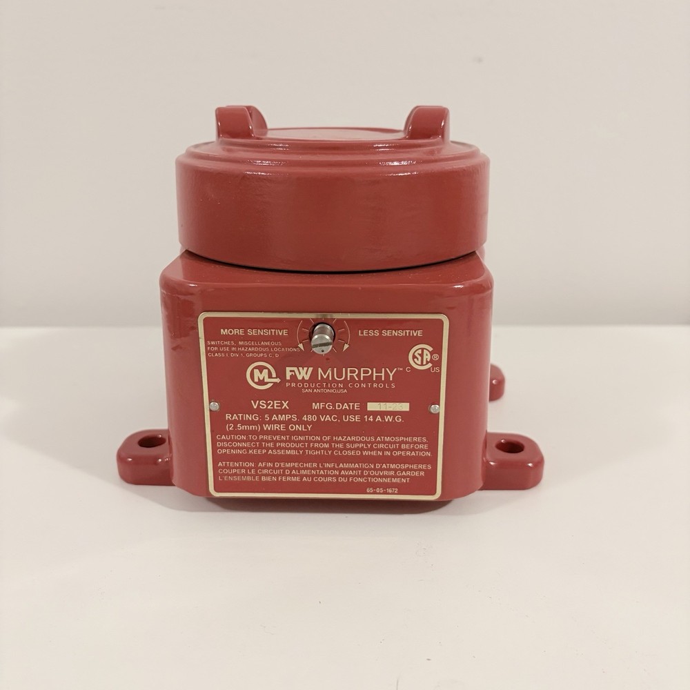 MURPHY VS2EX SHOCK/VIBRATION CONTROL SWITCH Explosion Proof 20700049 (New)