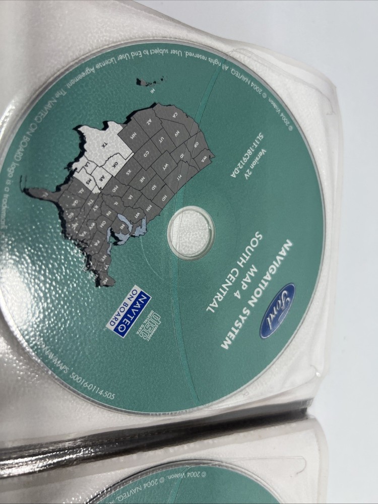 Ford Lincoln Mercury Navigation Maps Discs 1-10 Missing Disc 3 2004 In Case