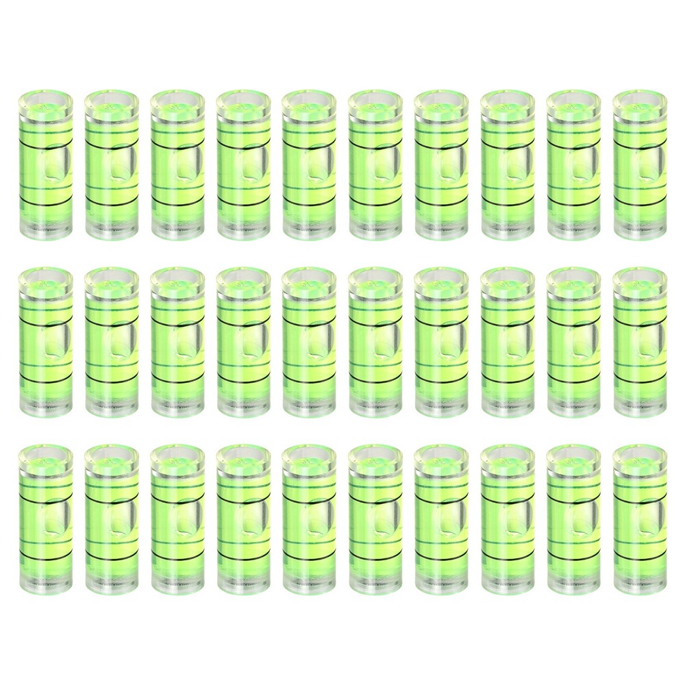 30pcs 40x9.5mm Small Cylindrical Bubble Level Vials Levels Measuring Tools