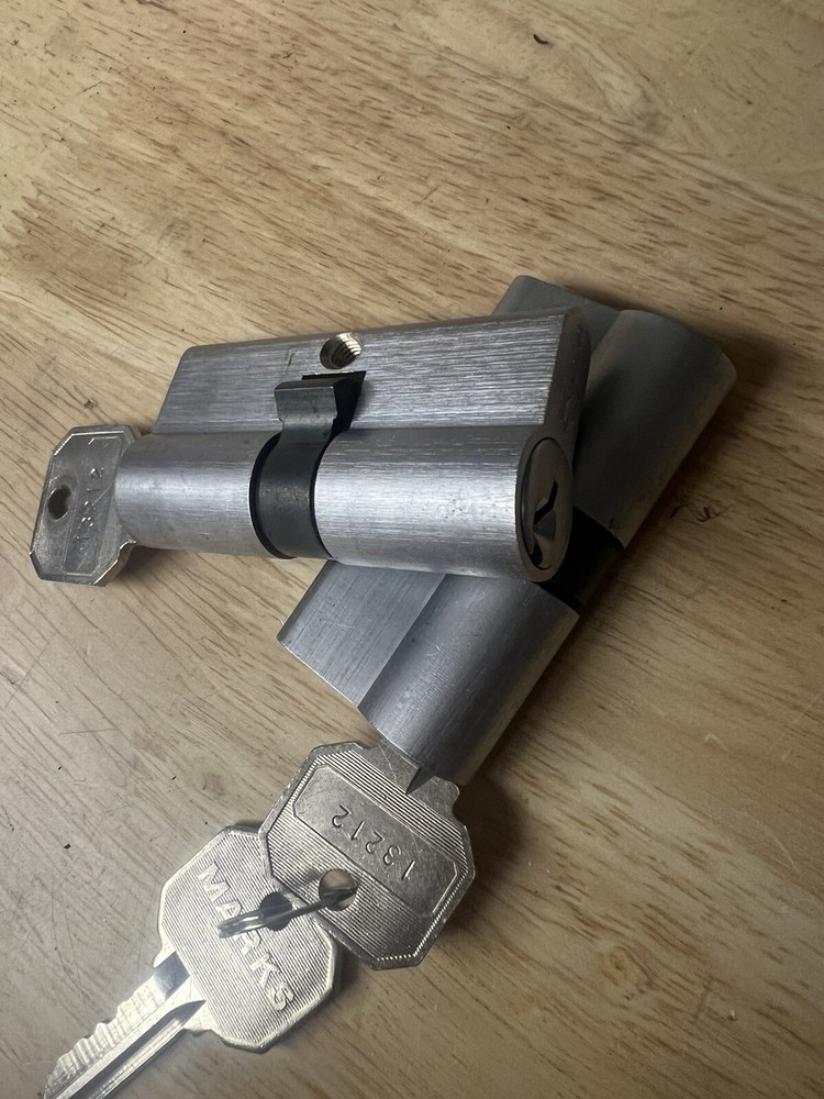 Marks Double Cylinder Lock #2622 Satin Nickle- BUNDLE 2 Locks/ 3 Keys