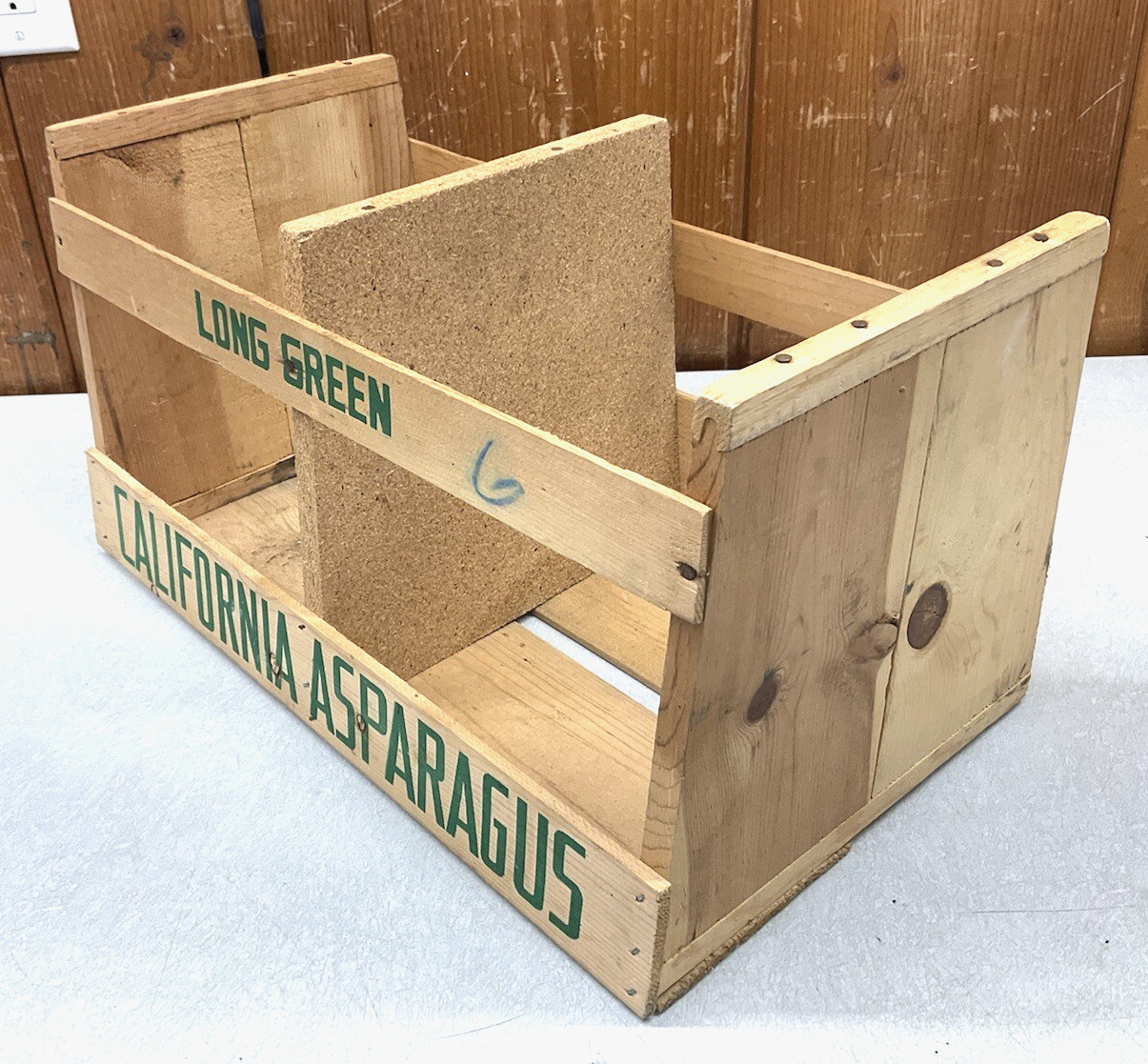 VTG Rio Vista Asparagus Wood Crate Riverview Farms Stockton California Wooden