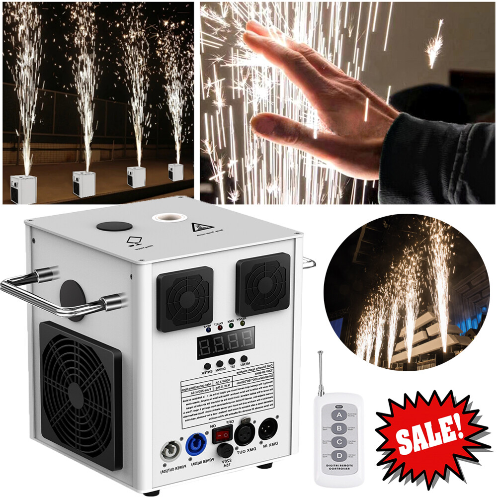 700W Cold Spark Firework Machine Stage Effect Wedding DJ Event Show &Flight Case