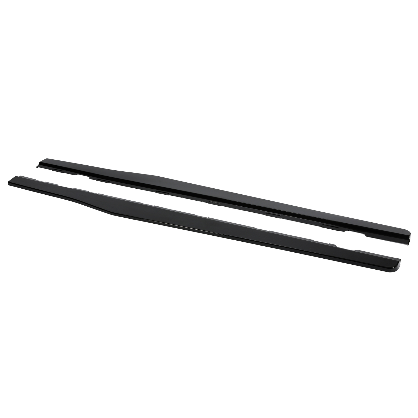 Side Skirts Extension For 2010-15 Chevy Camaro SS LS LT Gloss Black Rocker Panel