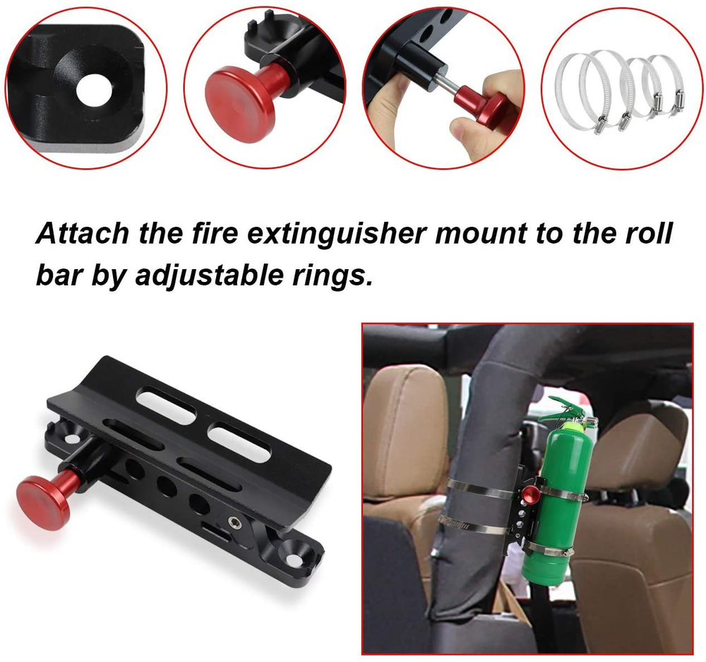 Universal Quick Release Roll Bar Fire Extinguisher Mount bracket Ranger Can ATV