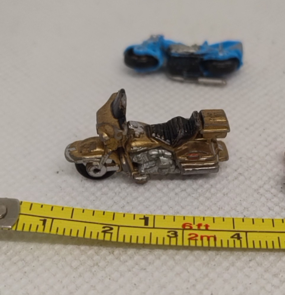 3 Micro Machines Motorcycles In Poor Condition