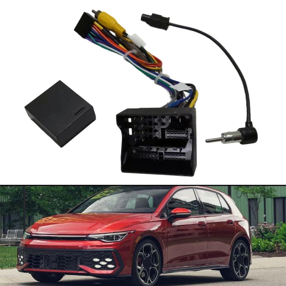 52 Pin CAN Bus Decoder Wiring Harness for Android Head Unit For Golf MK7