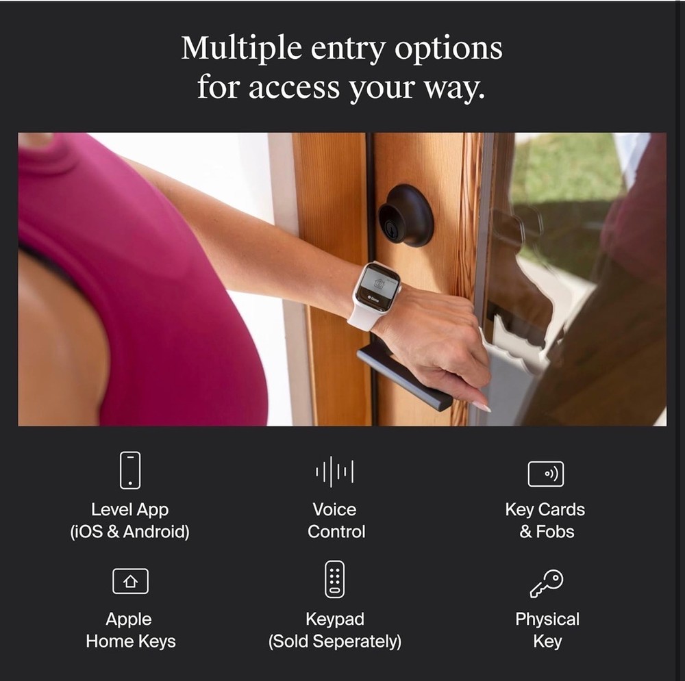 Level Lock+ Connect Matte Black Smart Lock WiFi Bluetooth - New Sealed