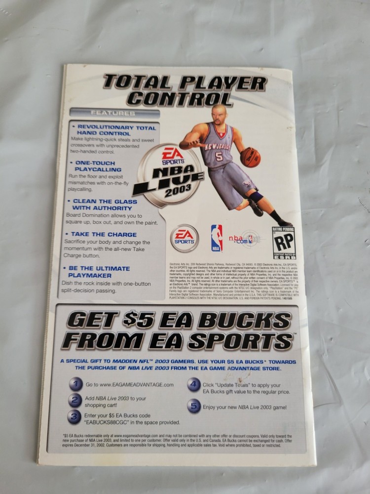 PlayStation 2 PS2 Manual Only Madden NFL 2003