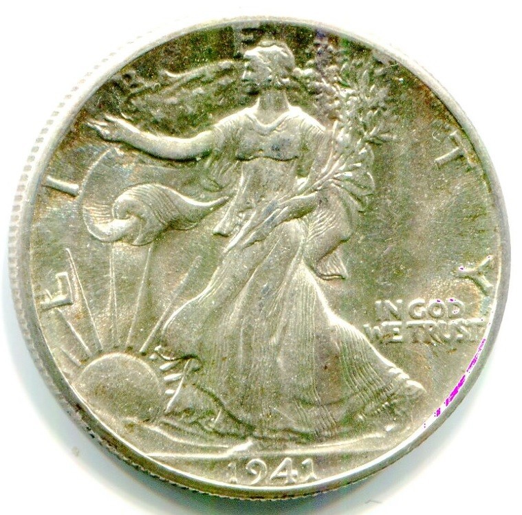 1941 Silver Walking Liberty Half Dollar !! Mint State !!