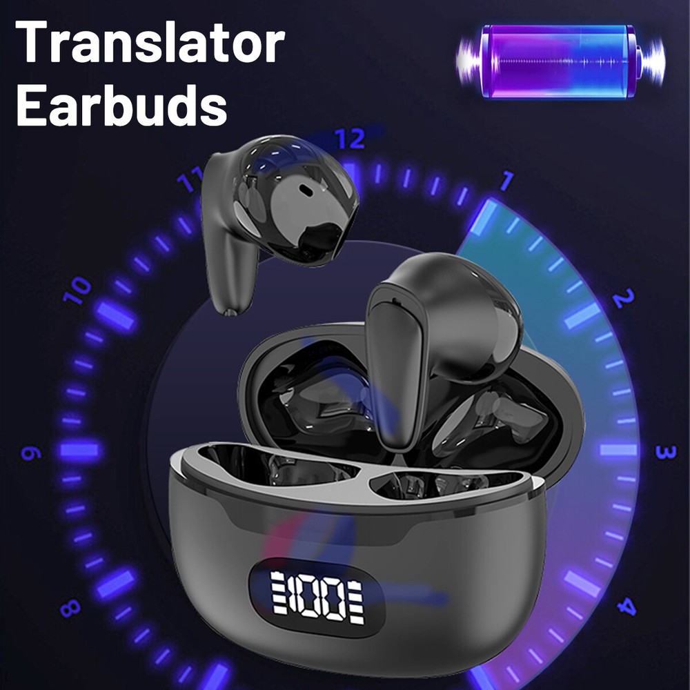144 Language Translator Earbuds Wireless Bluetooth Two Way Translator Device