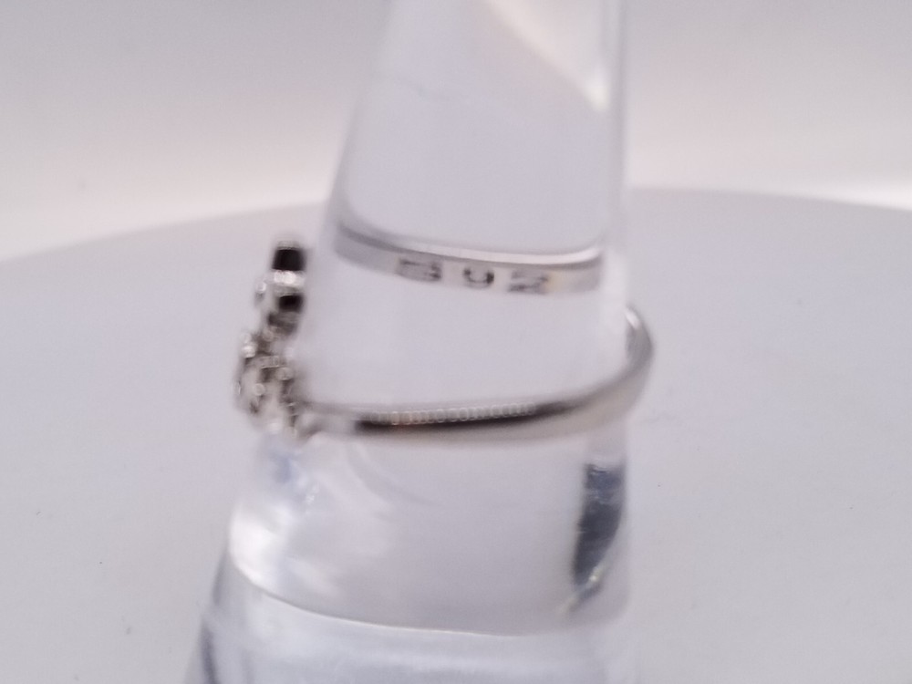 Always Blessed "FAITH" Script Cross Sterling Silver Ring Sz 8 (Adjustable)