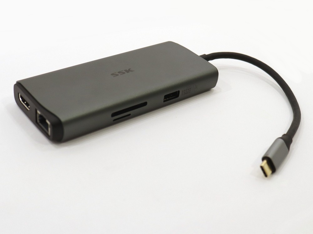 SSK 10-in-1 Type-C Multi-Function Docking Station SC207 (Silver) - Refurbished