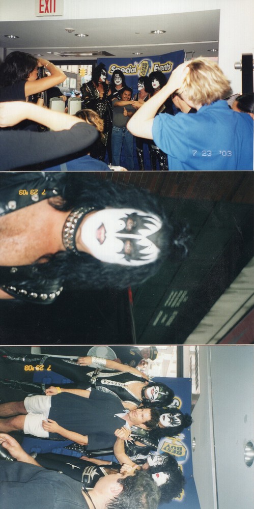 KISS LOT OF 10 CANDID PHOTOS FROM 2003 NY CITY MEET+GREET PAUL+GENE+PETER
