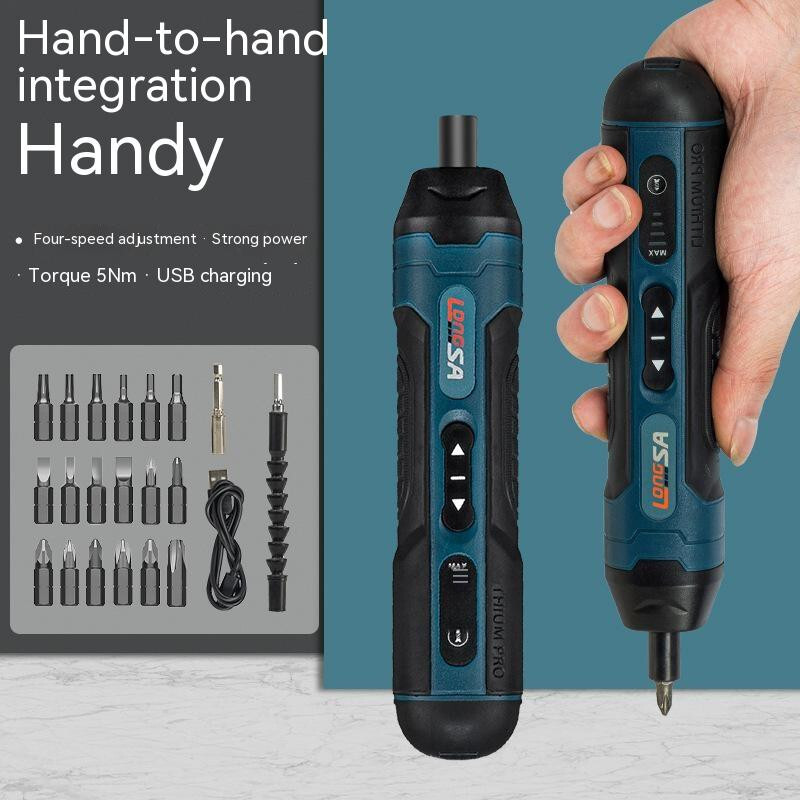 Wireless torque adjustment electric screwdriver multifunctional small rechargeab